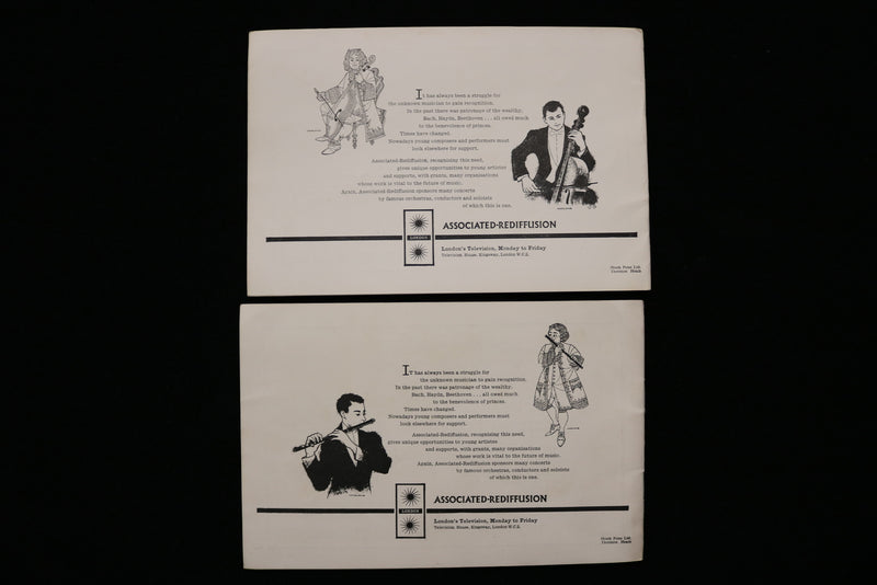 1961 MAY 5 & 22 LONDON SYMPHONY ORCHESTRA PROGRAMS - LOT OF 2 - K 1911