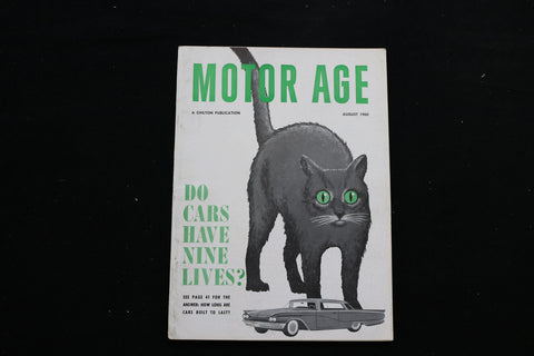 1960 AUGUST MOTOR AGE MAGAZINE - DO CARS HAVE NINE LIVES? COVER - SP 3745Y