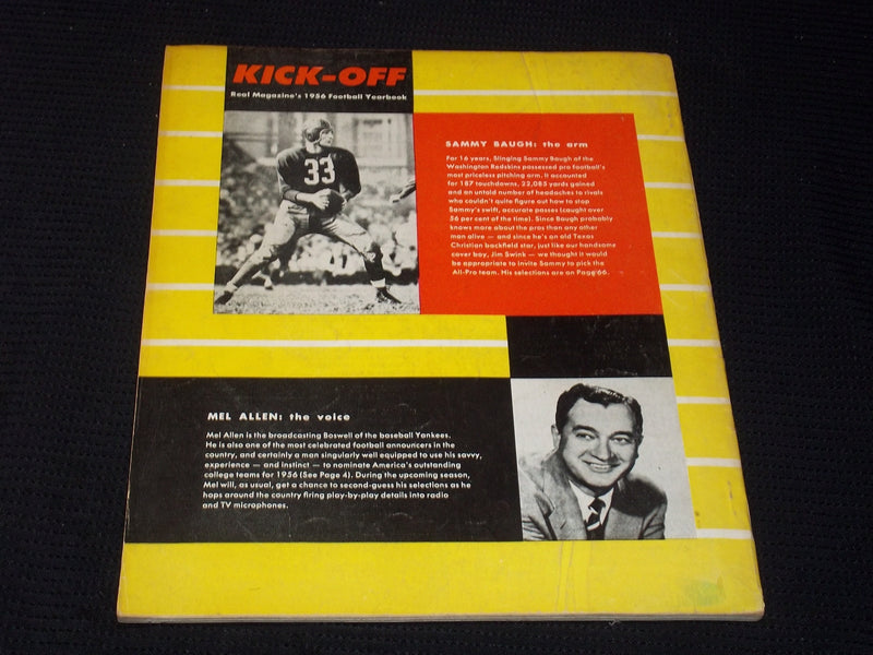 1956 REAL'S KICK-OFF MAGAZINE - JIM SWINK TCU FRONT COVER - E 6338