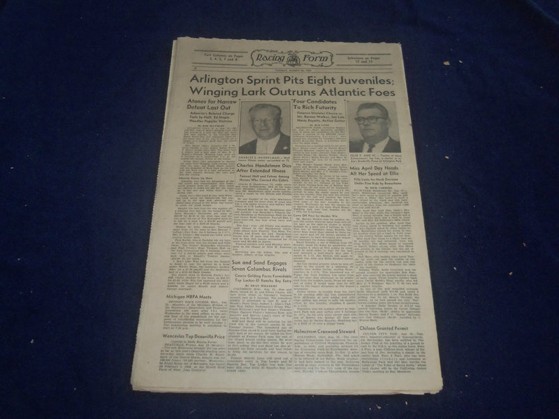 1969 AUGUST 26 THE DAILY RACING FORM - LUCKY LUCKY WINS WITH AUTHORITY - NP 5519