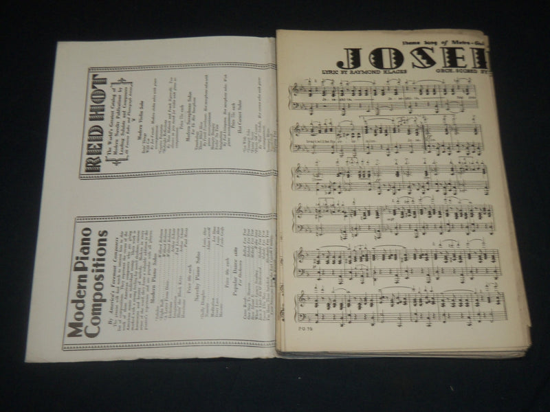 1929 JOSEPHITA TIDE OF EMPIRE - RENEE ADOREE MUSIC FOLIO - J 5657