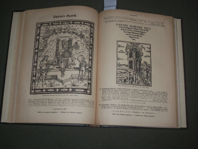 1914 JOSEPH BAER & CO. BOOK CATALOG NO. 698 - ITALIAN - NICE PLATES - KD 4592