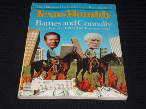 1986 OCTOBER TEXAS MONTHLY MAGAZINE - BARNES & CONNALLY FRONT COVER - E 7505