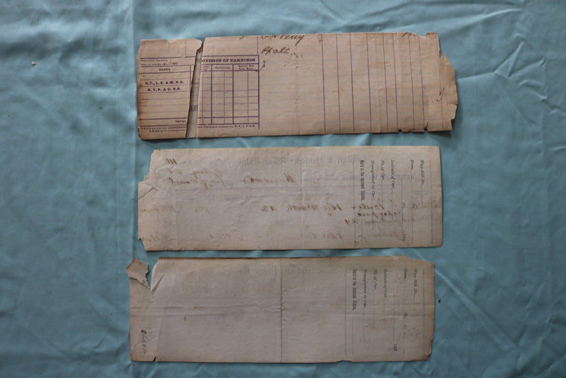 1888 WAY-BILL OF MERCHANDISE RAILROAD - 3 PIECES - K 3326