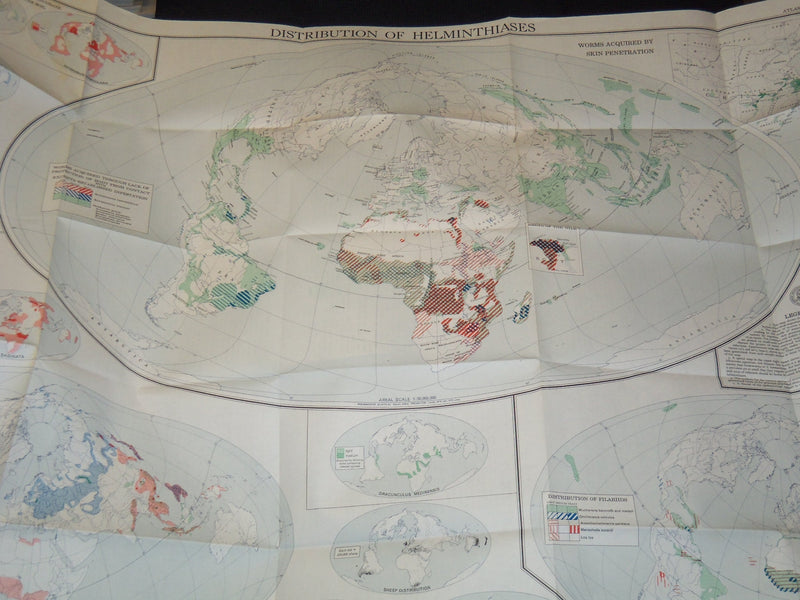 1947-1953 GEOGRAPHICAL REVIEW MAGAZINE LOT OF 13 - GREAT FOLD-OUT MAPS - WR 55P