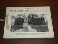 1930'S HISTORICAL WILLIAMSBURG AND JAMESTOWN VIEW BOOK - 17 VIEWS - K 1099