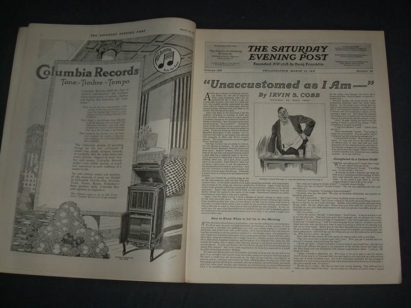 1916 MARCH 25 THE SATURDAY EVENING POST MAGAZINE - ILLUSTRATED COVER - SP 2471C