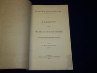 1855 AMERICAN PEACE SOCIETY ADDRESS BOOK - 27TH ANNIVERSARY - J 4552