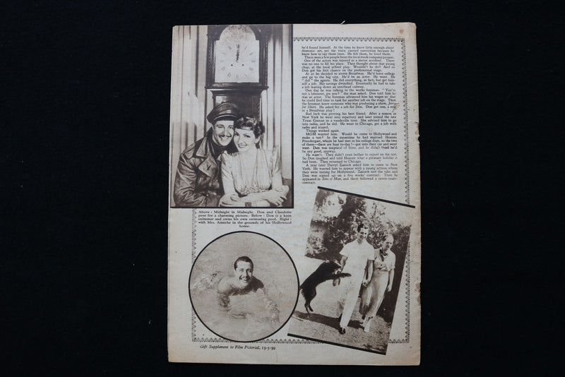 1939 MAY 13 FILM PICTORIAL MAGAZINE - CLAUDETTE COLBERT COVER - E 25239