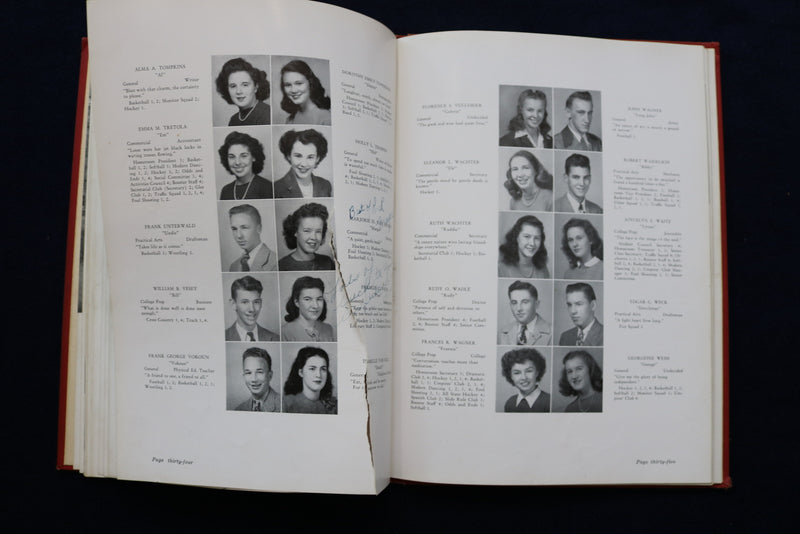 1946 BOOSTER UNION HIGH SCHOOL YEARBOOK - UNION, NEW JERSEY - YB 3452