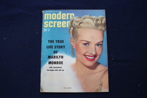 1952 DECEMBER MODERN SCREEN MAGAZINE - BETTY GRABLE COVER - E 17318