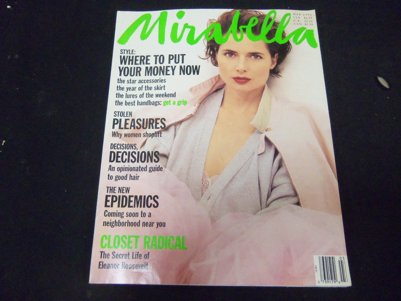 1992 MARCH MIRABELLA MAGAZINE - ISSUE #34 - ISABELLA ROSSELINI COVER - ST 4273