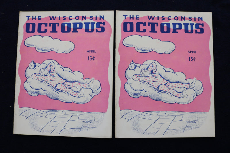 1940 THE WISCONSIN OCTOPUS MAGAZINE - UNIVERSITY OF WISCONSIN -LOT OF 6 - O 3398