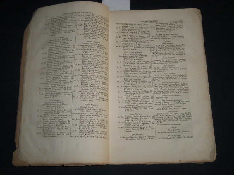 1863 JANUARY VERMONT QUARTERLY GAZETTEER HISTORICAL MAGAZINE - CIVIL WAR- J 4346