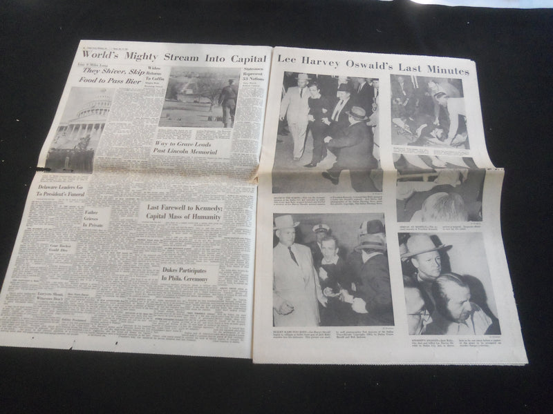 1963 NOV 23 EVENING JOURNAL NEWS NEWSPAPER - LAST FAREWELL TO KENNEDY - NP 5805
