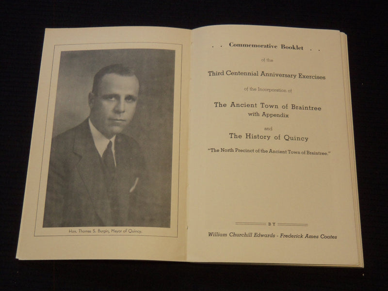 1940 TOWN OF BRAINTREE CENTENNIAL CELEBRATION LOT OF 2 ISSUES - J 7267
