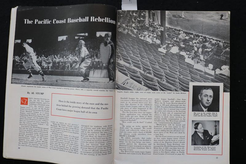 1949 FEB THE AMERICAN LEGION MAGAZINE - PACIFIC COAST BASEBALL COVER - E 10527