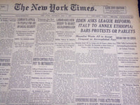 1936 MAY 7 NEW YORK TIMES - ITALY TO ANNEX ETHIOPIA - NT 2110