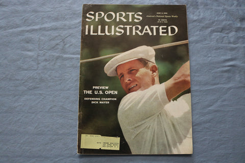 1958 JUNE 9 SPORTS ILLUSTRATED MAGAZINE - DICK MAYER COVER - U.S. OPEN- ST 5506F