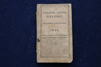 1842-1849 WORCESTER BUSINESS DIRECTORY AND ADVERTISER - LOT OF 6 - KD 9550