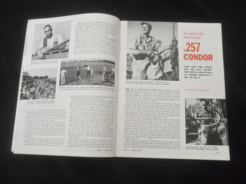 1960 JANUARY GUNS MAGAZINE - ARNOLD RIEGGER - J 7808