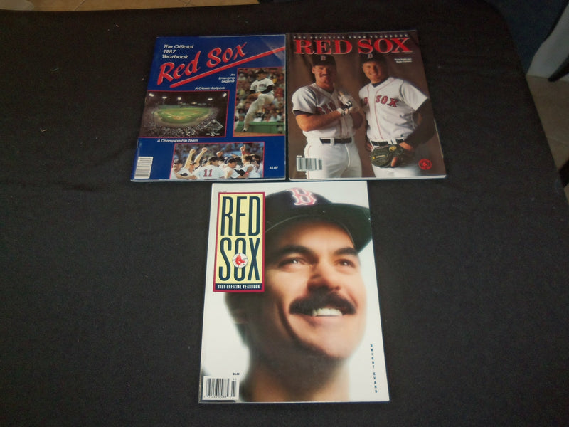1980-1989 BOSTON RED SOX YEARBOOKS - LOT OF 10 - O 1700B