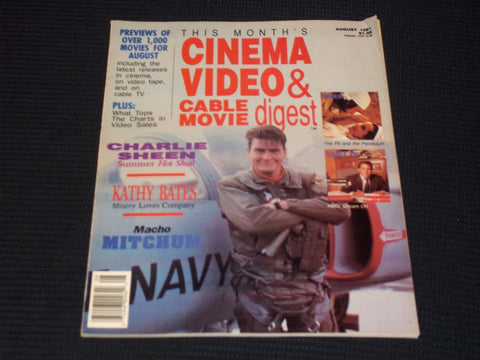 1991 AUGUST CINEMA VIDEO & CABLE MOVIE DIGEST MAGAZINE - CHARLIE SHEEN - E 12205