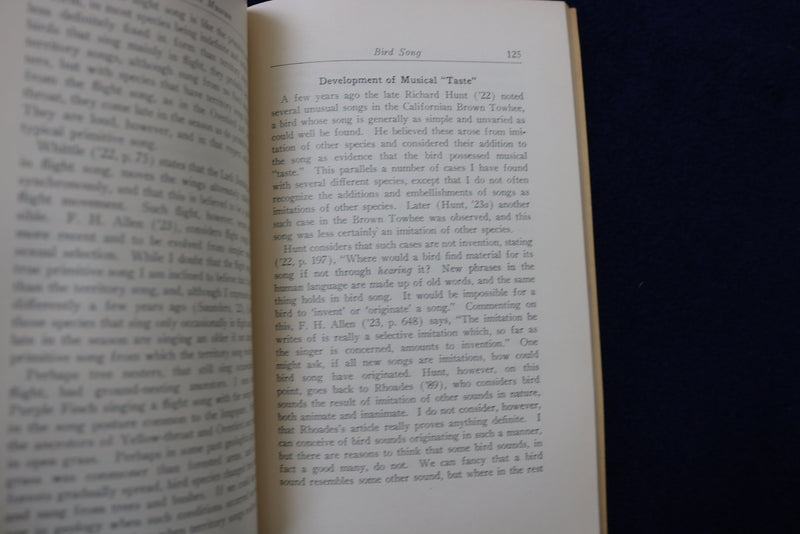 1929 BIRD SONG SOFTCOVER BOOK BY ARETAS A. SAUNDERS-NEW YORK STATE MUSEUM- K 876