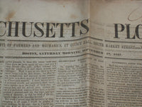 1847 SEPTEMBER 18 MASSACHUSETTS PLOUGHMAN- CONSOLATIONS -PARK BENJAMIN - NP 5150