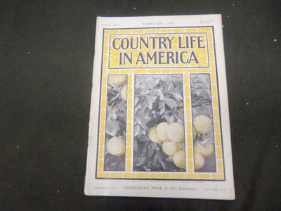 1903 FEBRUARY COUNTRY LIFE IN AMERICA MAGAZINE - GREAT PHOTOS & ADS - ST 871