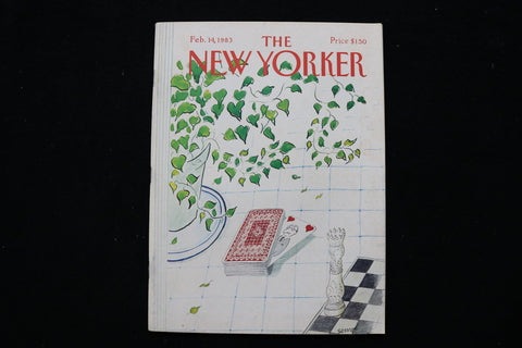 1983 FEBRUARY 14 NEW YORKER MAGAZINE - GREAT ILLUSTRATED COVER - NY 3101