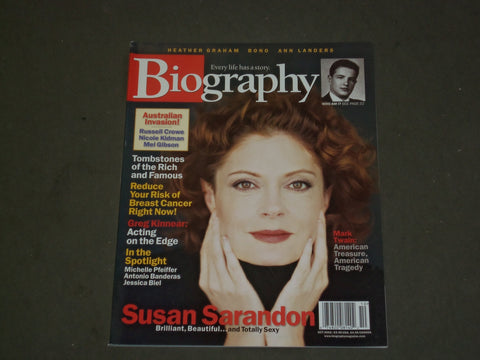 2002 OCTOBER BIOGRAPHY MAGAZINE - SUSAN SARANDON COVER - B 3758