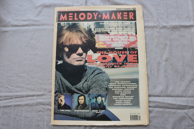 1990 MARCH 3 MELODY MAKER NEWSPAPER - GUY CHADWICK COVER - NP 9301