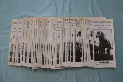 2008 GULF STREAM PARK HORSE RACING PROGRAMS - LOT OF 43 - VARIOUS DATES - O 3956