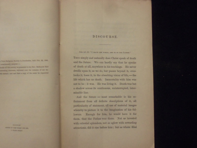 1863 REV. RICHARD PIKE FUNERAL DISCOURSES SOFTCOVER BOOKLET - BOSTON - K 218