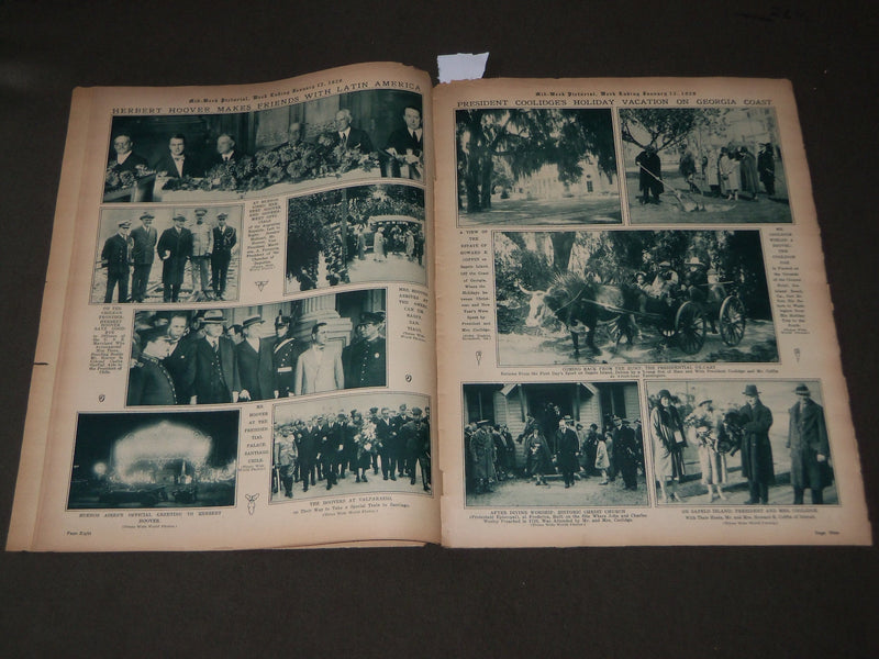 1929 JANUARY 12 MID-WEEK PICTORIAL MAGAZINE SECTION - CALVIN COOLIDGE - J 3207