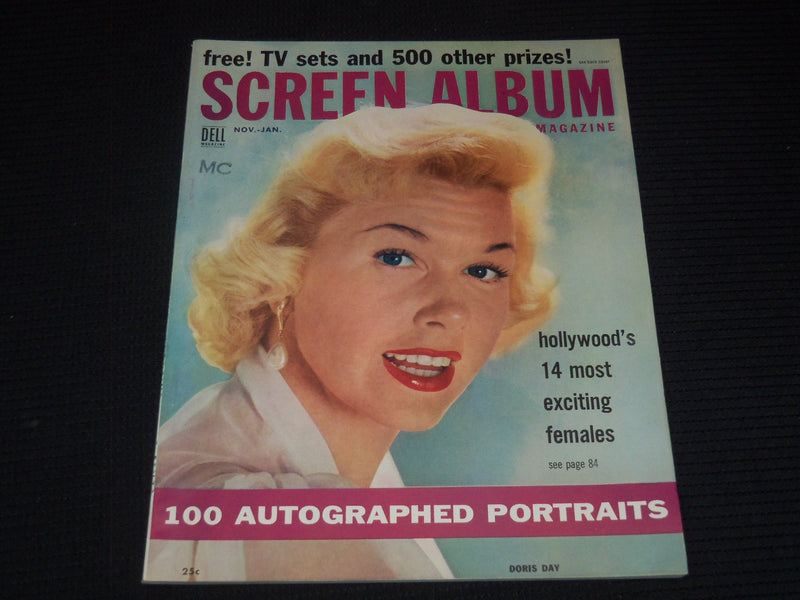 1954-1955 NOVEMBER-JANUARY SCREEN ALBUM MAGAZINE - DORIS DAY COVER - E 14676