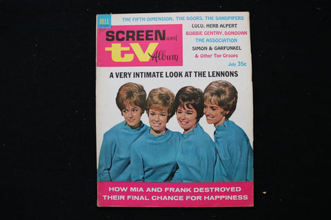 1968 JULY SCREEN AND TV ALBUM MAGAZINE - LENNON SISTERS COVER - E 24187