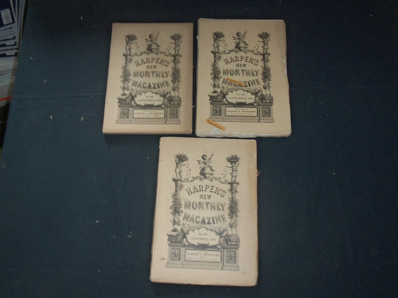 1880 HARPER'S MONTHLY MAGAZINE-LOT OF 13 ISSUES-NICE ILLUSTRATIONS & ADS-WR 466M