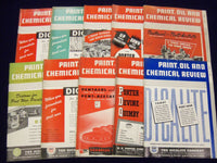 1944 PAINT OIL & CHEMICAL REVIEW MAGAZINE LOT OF 32 ISSUES - GREAT ADS - O 509