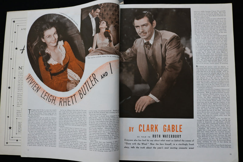 1940 FEBRUARY PHOTOPLAY MAGAZINE - CLARK GABLE COVER - E 25391