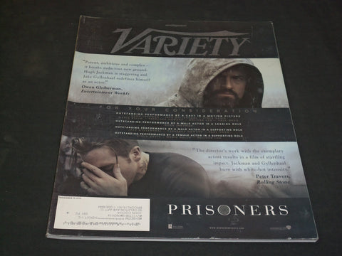 2013 NOVEMBER 19 VARIETY MAGAZINE - PRISONERS - SP 3358