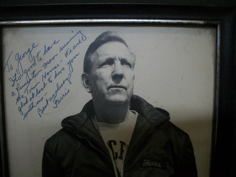 1950S RUTGERS UNIVERSITY ASSISTANT FOOTBALL COACH FERRIS FRAMED PHOTO - A 179