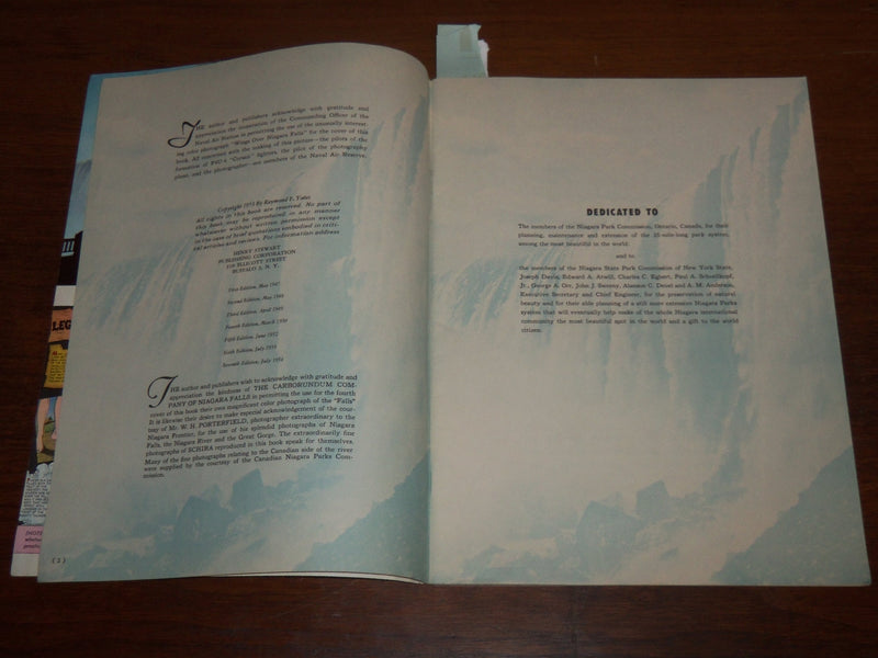 1954 THE NIAGARA STORY PICTORIAL GUIDE BY RAYMOND F. YATES - NICE PHOTOS- K 1260