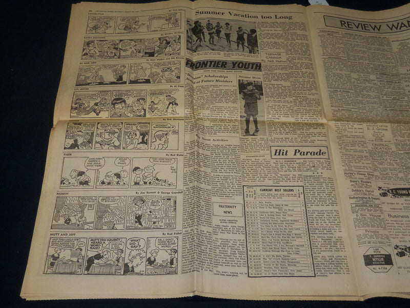 1965 AUGUST 28 NIAGARA FALLS EVENING REVIEW NEWSPAPER - CANADA - NP 4945