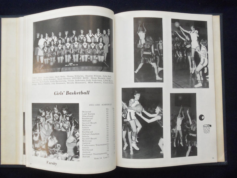 1966 MILESTONE MILES COMMUNITY SCHOOL YEARBOOK - MILES, IOWA - YB 3055