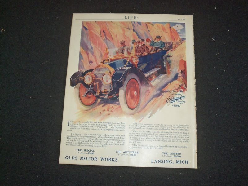 1911 MAY 11 LIFE MAGAZINE - JOY RIDER'S NUMBER - THE REAL THING - ST 6453