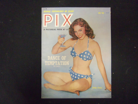 1952 JULY PIX MAGAZINE - NICE COVER, PHOTOS, ARTICLES & ADS - ST 3290