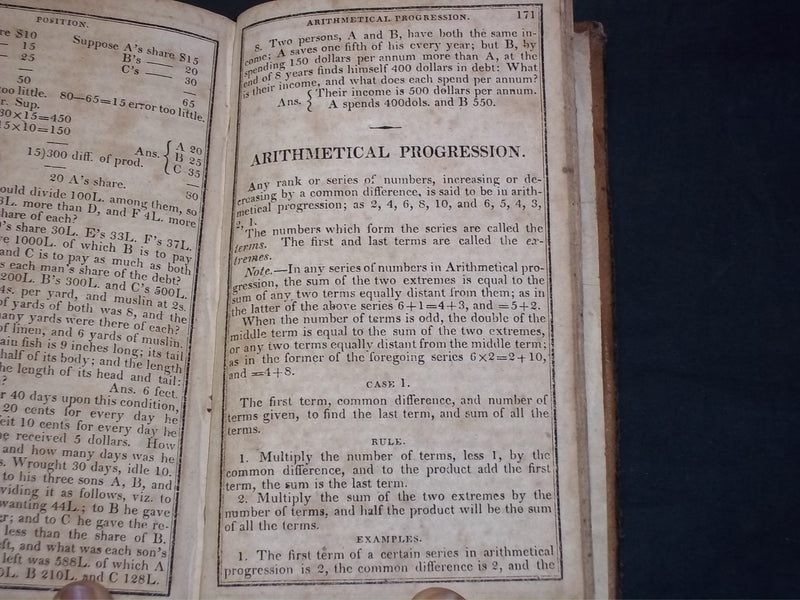 1831 THE TEACHER'S ASSISTANT OF PRACTICAL ARITHMETIC BOOK BY PIKE - KD 2757J