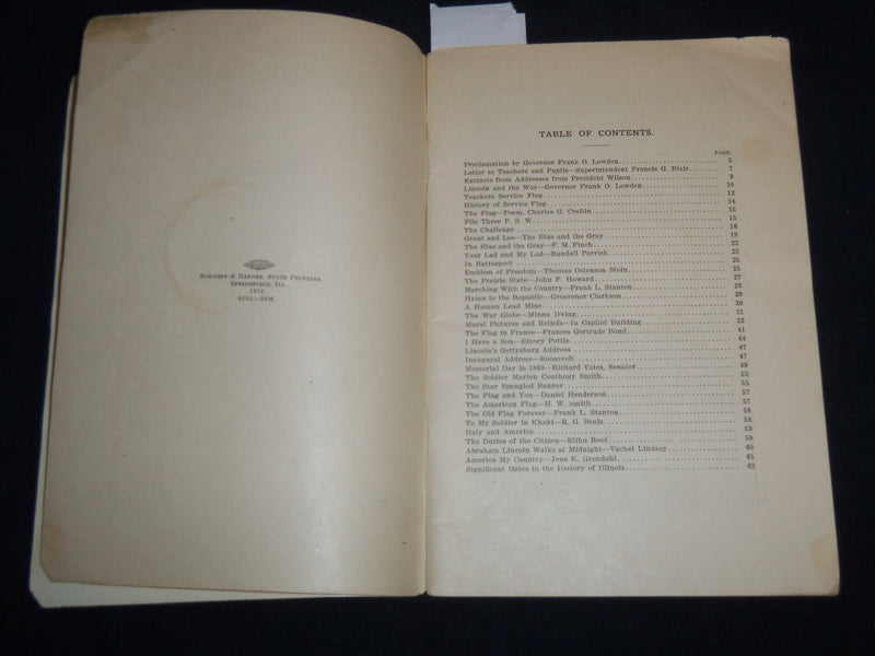 1918 MAY 13 MEMORIAL DAY - PEACE DAY - FRANCIS G. BLAIR - ILLINOIS - J 8770